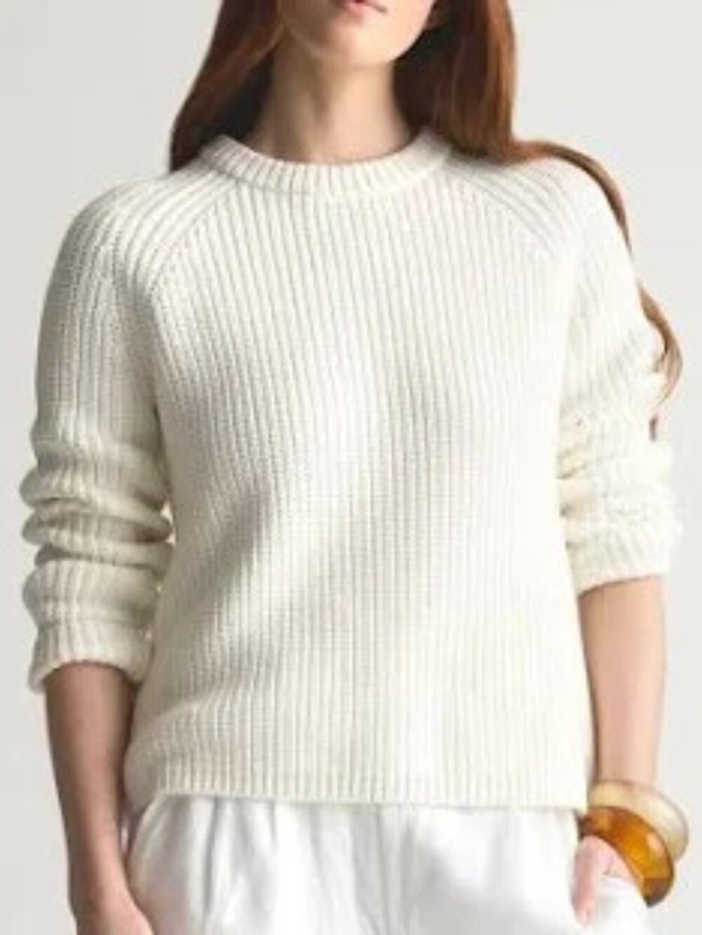Quince 100% Organic Cotton Fisherman Crew Sweater - Size Large